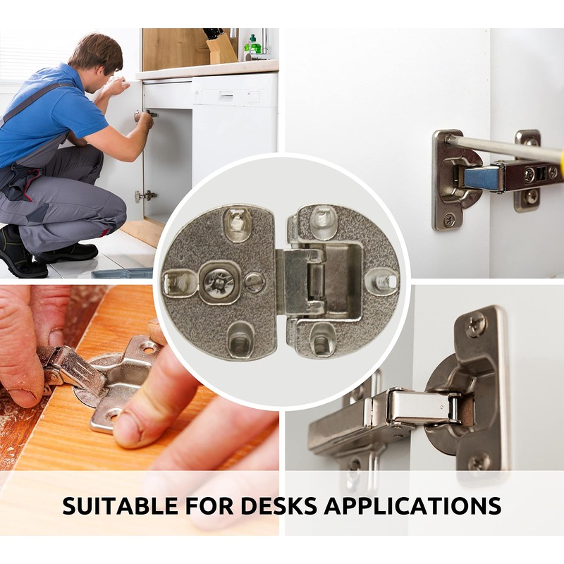 DOJA Barcelona Concealed Hinges Foldable 2 Hinges Cabinet Door Opening
