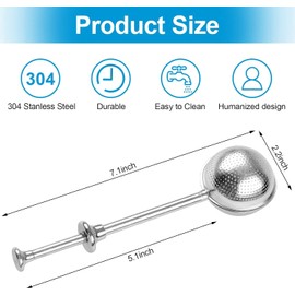 LEIAOLY Baker's Dusting Wand for Sugar, Flour and Spices, Stainless Steel Powdered Sugar Shaker Duster Sifter, Mini Sifter，Set of 2