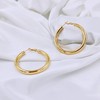 14k Gold Plated Thick Gold Hoop Earrings Lightweight Hollow Tube