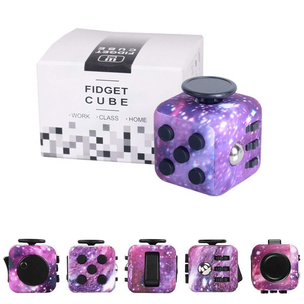 Yetech Galaxy Fidget Toy Cube Toy with Click Ball, Anti-Stress/Anti-anxiety Fidget Toys for Children, Teen, Student, Adult Stress Reliever