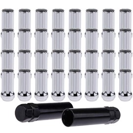 LSAILON 32 pcs Wheel Lug Nuts +2Keys 9/16" Closed for Dodge,for Ford, for Ram 1988-2013