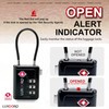 LUXOORO TSA Approved Luggage Lock with Alert Indicator, 3-Digit Resettable