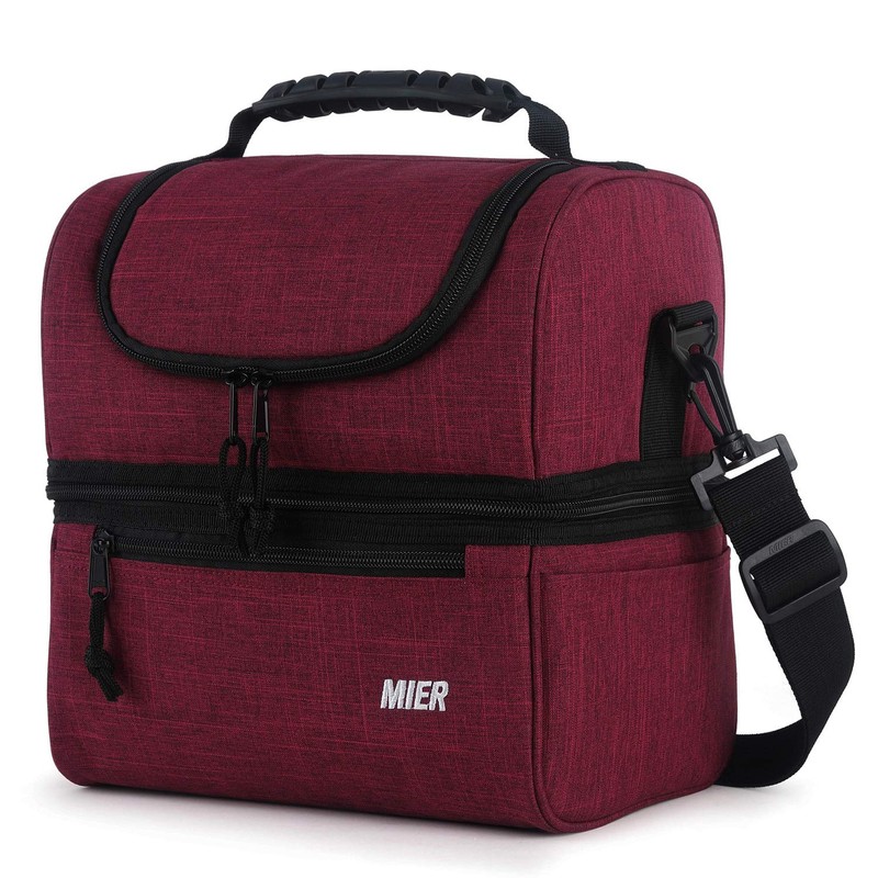 MIER Insulated Lunch Box Insulated Cool Tote Bag Lunch Kit