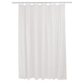Bath Bliss 2 Pack PVC Heavy Weight Shower Curtain Liner with Suction Cup Splash Guard | 4G | 70" x 72" | Rust Resistant Copper Grommets | Magnetic Hem | White