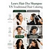 Leorx Dark Brown Hair Dye Shampoo 3 in 1, 15