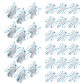 WINMAU Prism Zeta Circles White & Blue Dart Flights - 10 sets per pack (30 dart flights in total)