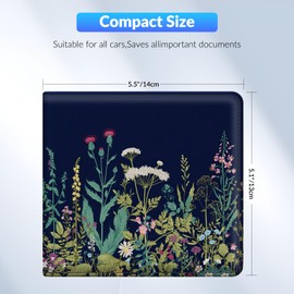 Pisypox Car Registration and Insurance Card Holder，Vehicle Glove Box Car Organizer，Accessories Case for Storing Driving Licences, Cards, Documents