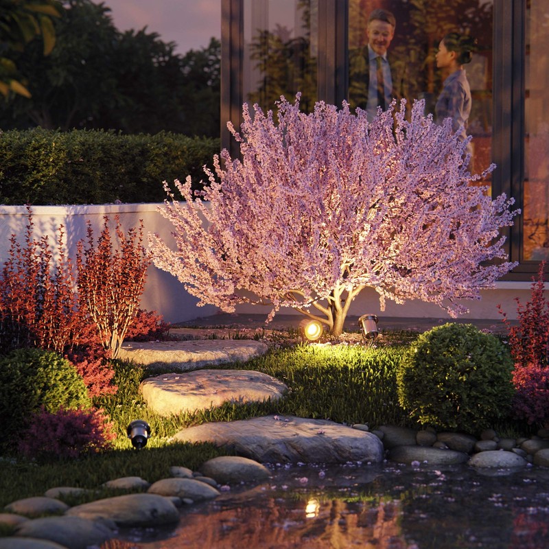ledscom.de MIBU LED Garden Spotlight with Ground Spike for Outdoor