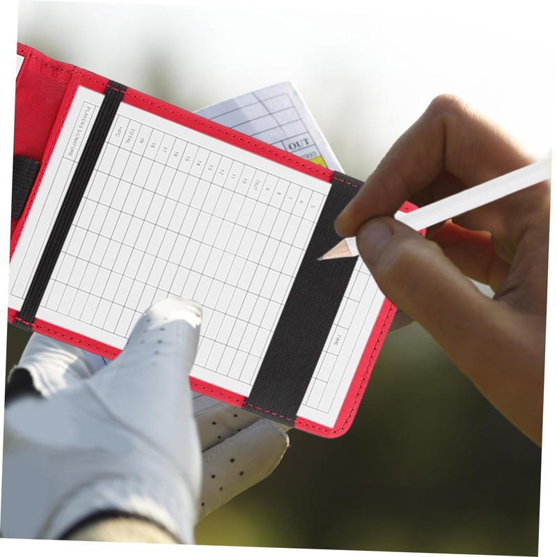 SUPVOX 1set Golf Scorecards Holder Elegant Leather Golf Scoring Book