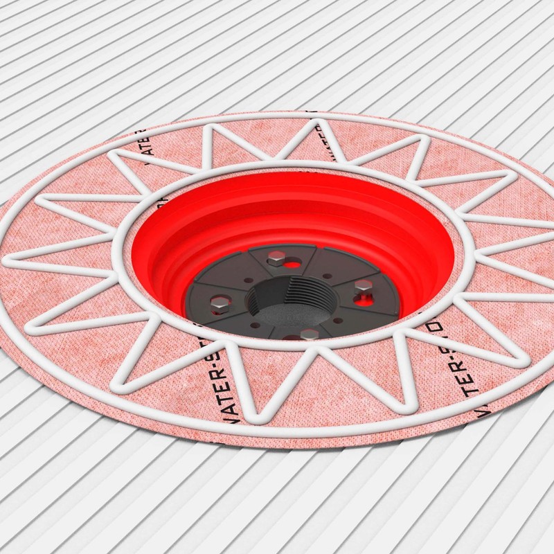 Water-Stop Drain Flashing Set