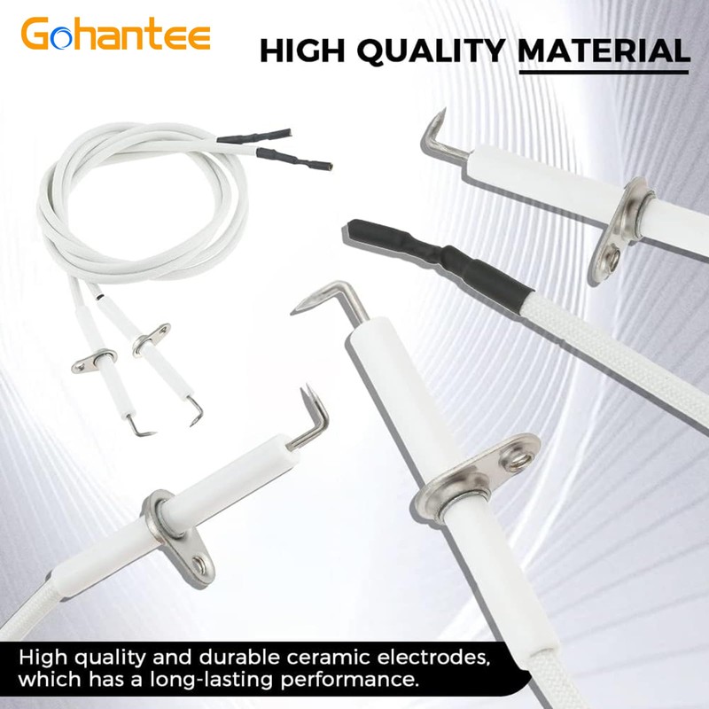 gohantee Igniter Ceramic Electrode, 2PCS Ceramic Igniter Electrode Replacement Parts,