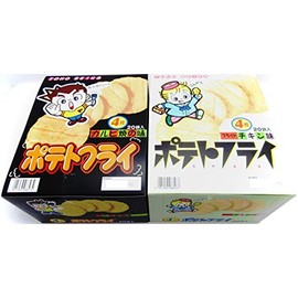 Toho Seika Potato Fries Fried Chicken Flavor + Grilled Calbi Flavor, 1 Box Each (20 Bags), Total 2 Box Set, 0.4 oz (11 g) (x 40)