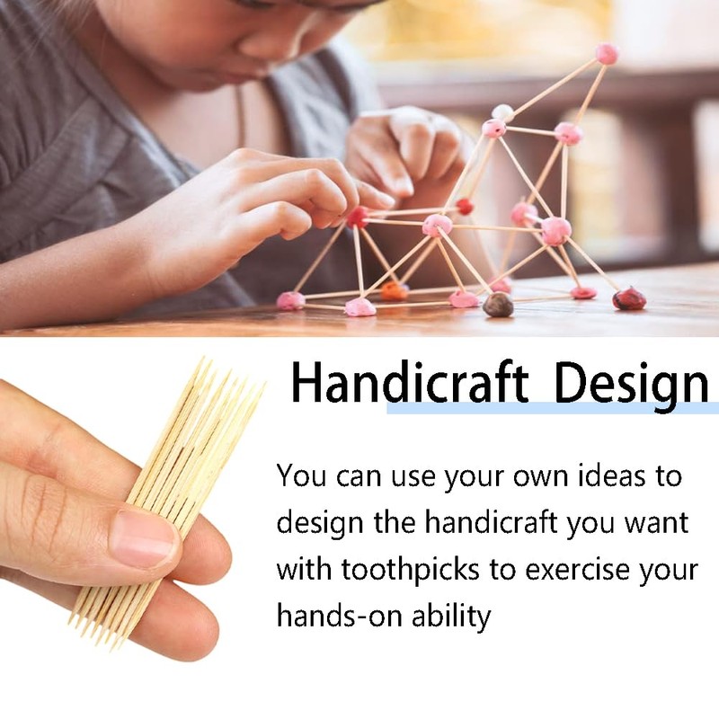 Bamboo Cocktail Toothpick Set with Toothpick Box - 300 Pcs