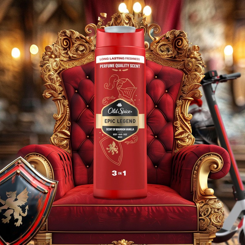 Old Spice Epic Men 3-in-1 Hair Face Body Shampoo 400ml