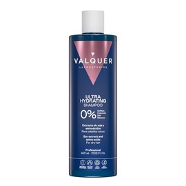 VALQUER Shampoo Ultra Hidratante Fórmula Zero | Nutre, Repara y Suaviza el Cabello Muy Seco | Antifrizz y Brillo con Extracto de Soja y Keratina | Vegano | 400 ml