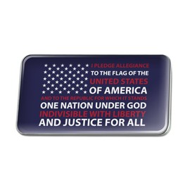 USA Flag Pledge of Allegiance America Rectangle Lapel Hat Pin Tie Tack Pinback