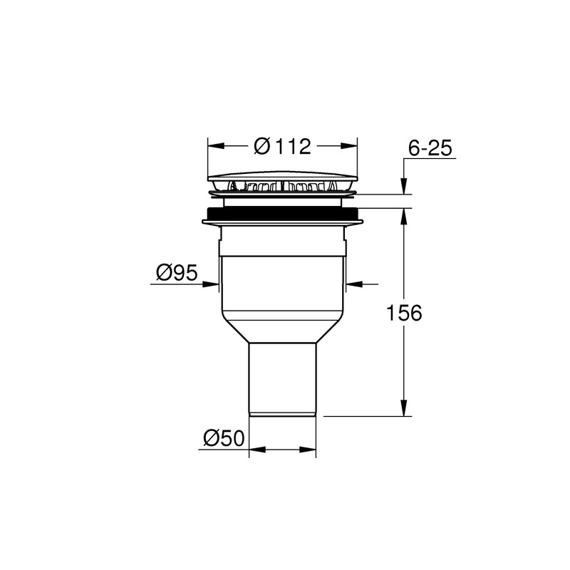 GROHE Drain Fitting for Shower Tray, Chrome, 49533000