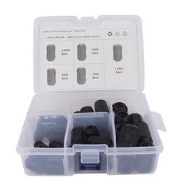 TEHAUX 40Pcs Ferrite Core Noise Suppressor Filter for Power Cord Cable Clip Interference Degaussing Rings Durable Rfi EMI Choke Ring for Data Cables Home Supplies