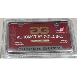 FORD SUPER DUTY Silver  License Plate Frame Stainless Steel Au-tomotive