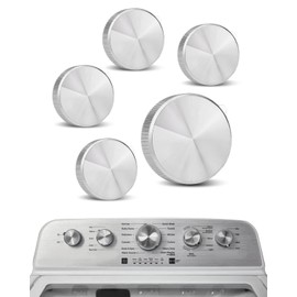 4 Pcs W11625514 W11398762 (Small) & 1 Pcs W11675852 W11328381 (Large) Dryer Washer Control Knob Kit Compatible with Whirlpool Maytag MED5030MW0 MVW4505MW1 MVW5435PBK0 YMED5030MW0 MVW5035MW1