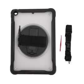 Tablet Shockproof Case Multifunction Tablet Protective Case Cover with Hand Strap Stand Shoulder Strap for IOS 10.2 Tablet Black