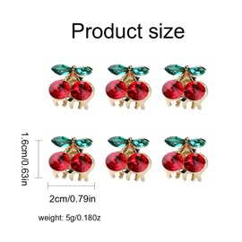 XFSRG Haarspangen Damen Kirschen Design Haarklammer Blumen Haarschmuck für Party Hochzeit Alltag