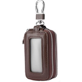 pont du monde Smart Key Case Key Holder, Leather, Unisex, Braun