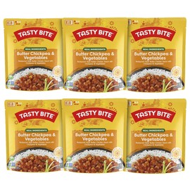 Tasty Bite Butter Chickpea & Vegetables, 10 Ounce, Pack of 6, Ready to Eat, Microwavable Entree, Vegetarian
