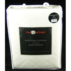 Factory2u One Pair of Egyptian Cotton Quilted Pillow Protectors Covers for 19" x 29" Pillows
