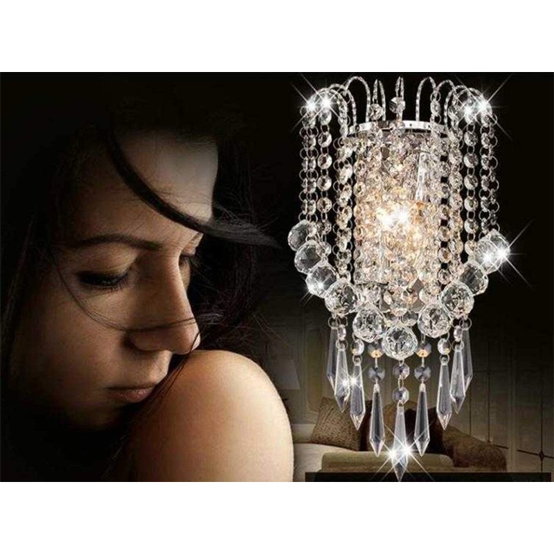 XIHOME Crystal Wall Light with Crystal Balls Drops Decorative Chrome