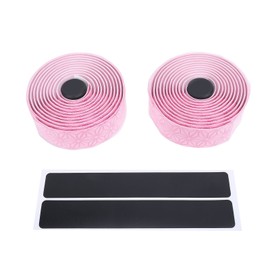 2pcs Road Bike Handlebar Tapes Bicycle Bar Tape Cycling Handle Wraps for Comfortable Ride Anti Slip Shock Sweat Absorbent Pink