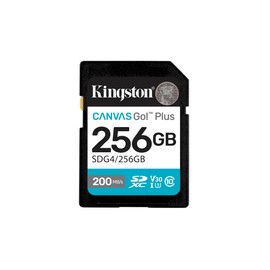 Kingston Canvas Go Plus SDXC memory card Gen4 200MB/s C10 UHS-I U3 V30 256GB-SDG4/256GB