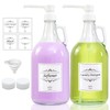 2 Pcs Glass Liquid Laundry Detergent Dispenser with Pump (Upgraded),