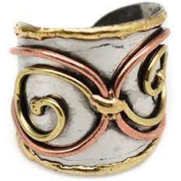 Anju Jewelry Mixed Metal Cuff Ring