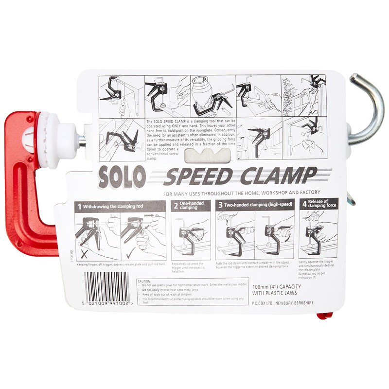 Cox Solo 100P One Handed Plastic Clamp 4In