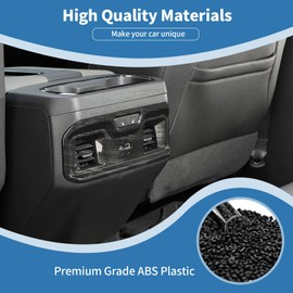 PDKLIN for Silverado Rear Air AC Vent Cover Trim for Chevy Silverado/GMC Sierra 2022 2023 2024 Black Wood Grain Interior Accessories 1pcs