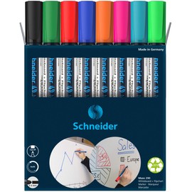 Schneider Maxx 290 Marker for Whiteboards and Flip Charts, Bullet Tip 2-3 mm Line Width, Drywipe without Leaving Residue, High Quality, Strong and Vibrant Colours