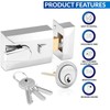Standard Deadlocking Night Latch 60mm, Complete with Rim Cylinder and