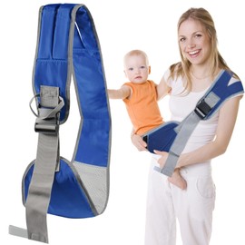 Baby Carrier, Portable Baby Carrier with Adjustable Comfortable Shoulder Straps, Breathable Children's Sling for Infants and Toddlers up to 55 kg, 5-42 Months (Blue)