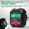VOBOR Steckdosentester mit RCD-Prüfung und LCD-Voltage-Display, 6 Arten von Fehlerdiagnose,