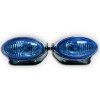 1clickautoacc 4" UNIVERSAL FOG LIGHT BLUE GLASS LENS ULTRA WHITE
