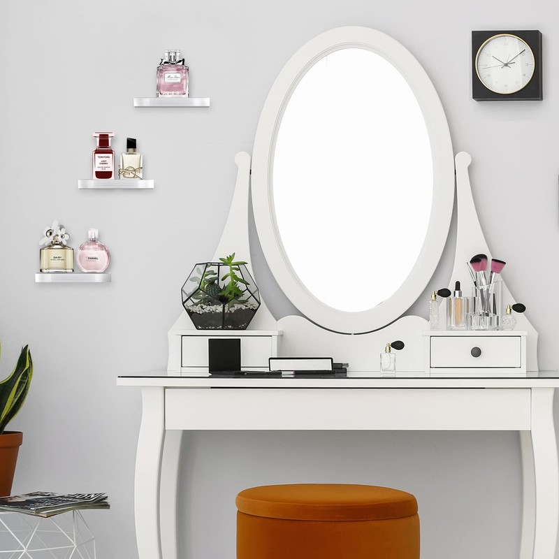 STAUBER Best Floating Shelf (4" x 4", Clear Acrylic, Classic