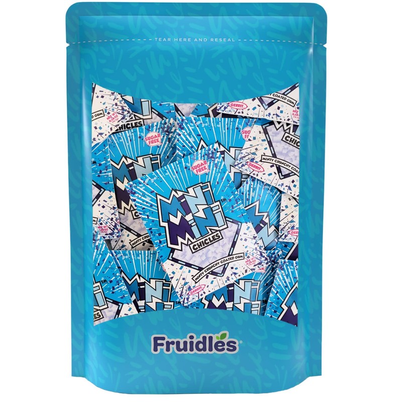 Fruidles Sugar Free Gum Mini Chicles Peppermint Flavor 3000 Pieces