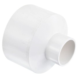 PATIKIL PVC Reducer Pipe Fitting 90mm to 40mm ID, Straight Coupling Adapter Connector, White