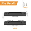 MOROBOR Rectangular Recessed Sliding Door Pulls, 4pcs Matte Black Flush