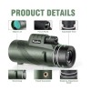 Pankoo 40X60 Monocular Telescope with Smartphone Holder & Tripod