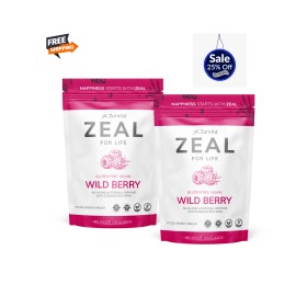 Zurvita Zeal 60 Servings Wild Berry Gluten Free, Vegan, 2 Pack â€“ Glow Daily