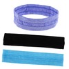 Healvian 3pcs Elastic Sweat Headbands for Women Non Slip Athletic