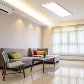 Zevnico 4x2FT Surface Mount Kit, 2 Set Aluminium Surface Mounting Bracket Kit, 4' by 2' Ceiling Mount Frame, for 48"x24" LED Flat Panel Light, Drop Ceiling Troffer Light Fixtures (Pack of 2)