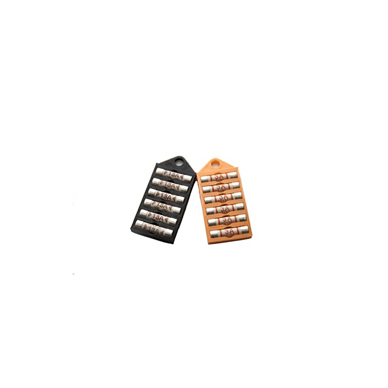 Electricians Keyring Spare Fuse Holder (Black)